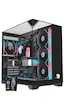 Gameline Carısma 7x Argb Kumandalı Fan Topglass Usb 3.0 Gaming Bilgisayar Kasası Siyah