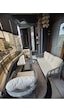 Kartepe Galvaniz Boru 2 1 1 Sehpa 60 90 Rattan Bahçe Balkon Takımı,gri Rattan/krem Kumaş Gri Rattan / Krem Kumaş