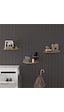 Asra Trend Oval Duvar Rafı DRF-04 %100 MDF 3'lü Dekoratif Organizer Kitaplık Petra