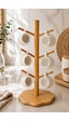 Bamboo Çiçek Desenli Bardak Askılığı Kahverengı Kahverengi