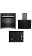 Grundig GEBD 12302 B - GDSP 2474 BB - GIGL 622410 Siyah Ankastre Set