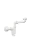 Aqua Bagno Comfort Yer Kazandıran Lavabo Sifonu, Kolay Temizlenir, Ayarlanabilir Koku Önleyici Gider Borulu - 32 Mm-süzgeç Hariç Beyaz