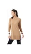 Mizalle Kol Renkli Rayon Triko Camel Tunik Camel