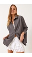 Shade Kadın Düşük Omuz Oversize Basic Bürümcük Gömlek 60392 60271069 - Füme Shade Kadın Düşük Omuz Oversize Basic Bürümcük Gömlek 60392 60271069 - Füme