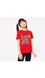 Uyguntarz Çocuk Teach Them Acbaskılı Pamuklu Tshirt Kırmızı