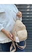 Just Polo Kadın Yeni Sezon İthal Klinkır Kumaş Lüks Ve Şık Vücut & Sırt Çantası Shopper Krem