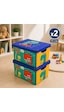 Style Box Dude Dekoratif Oyuncak Kutu Seti - 2x 17 Litre Gri Çok Renkli