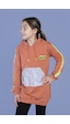 Toontoy Kız Çocuk Kanguru Cepli Reflektör Detaylı Sweatshirt Kiremit