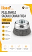 İkon Tools Paslanmaz Saçaklı Çanak Fırça 100 Mm M14x2 Spiral Uyumlu Pas Boya Çapak Temizleme Fırçası