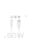 Spigen Essential 2m Usb-a To Usb-c 60w Kablo Aca08716 Beyaz