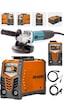 Dragro DRG-200kynk Technology Turuncu Çift Kartlı 200 Amper Invertör Kaynak Makinası 3000 W Taşlama +2li Set