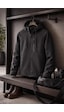 Vatan Tekstil Erkek Slim Fit Softshell Kapüşonlu Erkek Mont Su İtici Rüzgar Geçirmez Gri