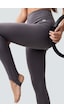Tommy Life Koyu Gri Standart Fit Esnek Spor Performans Kadın Topuklu Tayt - 94685