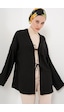 Bigdart Keten Tesettür Kimono 5968 - Siyah
