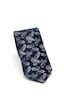 Gaffy Gri Şal Desenli Lacivert Dokuma Kumaş Mendilli Slim Fit Kravat // Sdk-2507-2 Lacivert