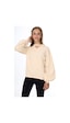 Toontoy Kız Çocuk Okul Sweatshirt Bej