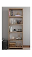 5 Raflı Kitaplık Dekoratif Çok Amaçlı Düzenleyici Raf 150 Cm Salon Çalışma Odası Raf Atlantik Çam