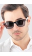 The Roomy Polarize Lens Kırmızı Detaylı Siyah Wayfarer Erkek Güneş Gözlüğü
