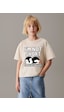 Uyguntarz Çocuk Penguen Baskılı Pamuklu Tshirt Bej Uyguntarz Çocuk Penguen Baskılı Pamuklu Tshirt Bej