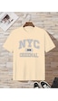 Uyguntarz Çocuk Baskılı Pamuklu Tshirt Bej Uyguntarz Çocuk Baskılı Pamuklu Tshirt Bej