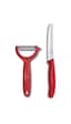 2li Set - Dik Soyacak Ve 11 Cm Bıçak Kırmızı