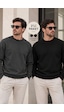 Polo State Erkek 2 Li Paket Bisiklet Yaka Basic Günlük Sweatshirt - Siyah & Antrasit