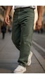 Cedy Denim Yüksek Kalite Baggy Fit Jean Leon Yüksek Bel Bol Kesim Kot Pantolon C352 Haki