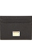 Dolce & Gabbana Gold Logo Card Holder Siyah