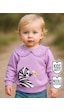 Zebra Kız Bebek Lila Sweatshirt