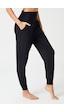 Los Ojos Siyah Beli Lastikli Şalvar Görünümlü Harem Pantolon Yoga Joggers Siyah Siyah