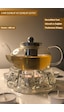 2 Li Set Cam Demlik Ve Cam Isıtıcı Süzgeçli Demlik 400 Ml Bitki Çayı Demliği Borasilikat Şeffaf 2 Li Set Cam Demlik Ve Cam Isıtıcı Süzgeçli Demlik 400 Ml Bitki Çayı Demliği Borasilikat Şeffaf