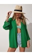 Trend Alisse Kadın Yeşil Bürümcük Kimono Ceket-düz Benetton Yeşili Yeşil