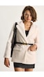 Shade Kadın Cep Detaylı Astarlı Kemerli Peluş Dokulu Blazer Ceket 2761 60281110 - Krem