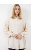 Bigdart Kadın Dokulu Oversize Tunik 5989 - Krem