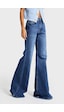 it's basic Kadın Koyu Mavi Renk 2w5-5 Mry Flare Fit Komfort Kumaş İç Boy 83cm Denim Jean