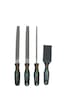 Bosch 200 Mm 3 Lü Metal Eğe Seti 8" Orta Diş + Eğe Fırçası 1600a034gm