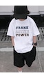 Uyguntarz Çocuk Frank Active Power Baskılı Pamuklu Tshirt Beyaz