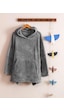 Mulberry Çocuk Giyilebilir Unisex Wellsoft Battaniye Oversize Antrasit