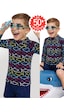 Denokids UV Korumalı Erkek Çocuk Mayo T-shirt UVP+50 Faktör Koruma Uzun Kollu Köpekbalığı