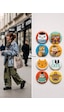 8'li Set-8 Kedi Temalı Rozet Seti Sevimli Renkli Cat Desenli Kawaii Broş Pin Çok Renkli