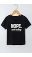 Uyguntarz Çocuk Nope Baskılı Pamuklu Tshirt Siyah Uyguntarz Çocuk Nope Baskılı Pamuklu Tshirt Siyah