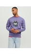 Jack & Jones Jack&jones Sıfır Yaka Mor Erkek Sweatshirt 12242366 001
