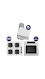 Flowart Turbolu Silenart QBL62CB - SS206 - D081SA Beyaz Cam Ankastre Set