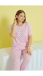 Siyah İnci Curve Büyük Beden Battal Boy Örme Pijama Takımı 24103608 Çok Renkli