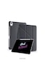 Apple Uyumlu iPad 11. Nesil A16 2025 11 İnç Kalem Bölmeli Standlı Fuchsia Tri Folding Tablet Kılıfı Tablet Kılıfı