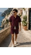 Erkek Premium Kumaş Modal Şort Slim Fit Takım Bordo 2018dngr Erkek Premium Kumaş Modal Şort Slim Fit Takım Bordo 2018dngr