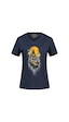 2as Alone Baskılı V Yaka Kadın T-shirt 413 Lacivert