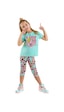 Denokids Mshb&g Şimsek Leo Kız Çocuk T-shirt Tayt Takım Çok Renkli