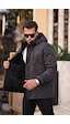 Mero Life Gri Su Ve Rüzgar Geçirmez Içi Kürklü Softshell Mont Gri