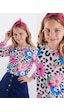Çiçekli Leopar Kız Çocuk Sweatshirt Çiçekli Leopar Kız Çocuk Sweatshirt